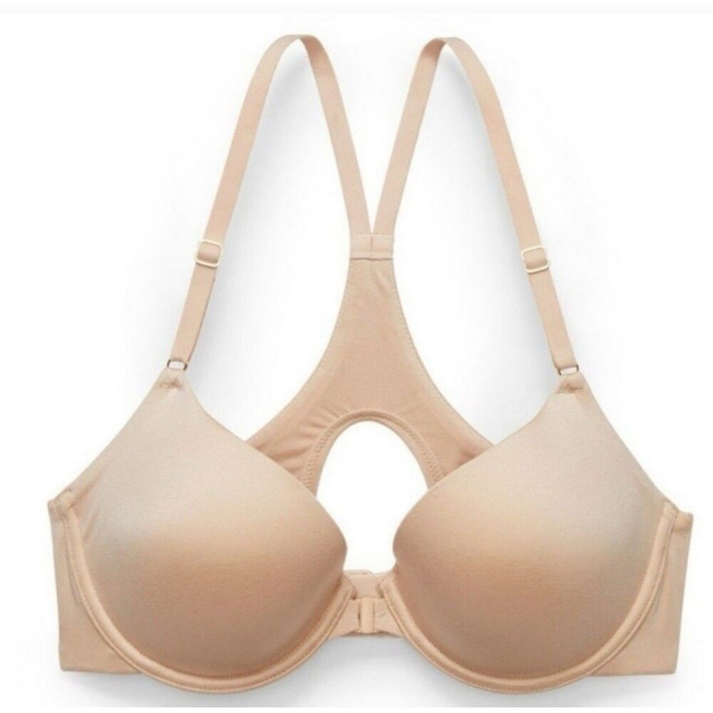 Natori Euphoria Racerback Bra In Cafe Nude Sz 30DD NEW